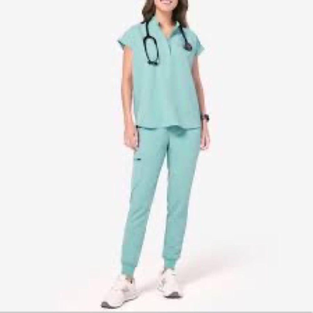 Figs joggers - size M . Limited Color Sea Glass. Used condition